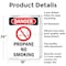 Signmission Propane No Smoking Danger Sign, Aluminum, 18in W x 24in L, 2PK OS-2PACK-DS-A-1824-V-1540 - alternate 4